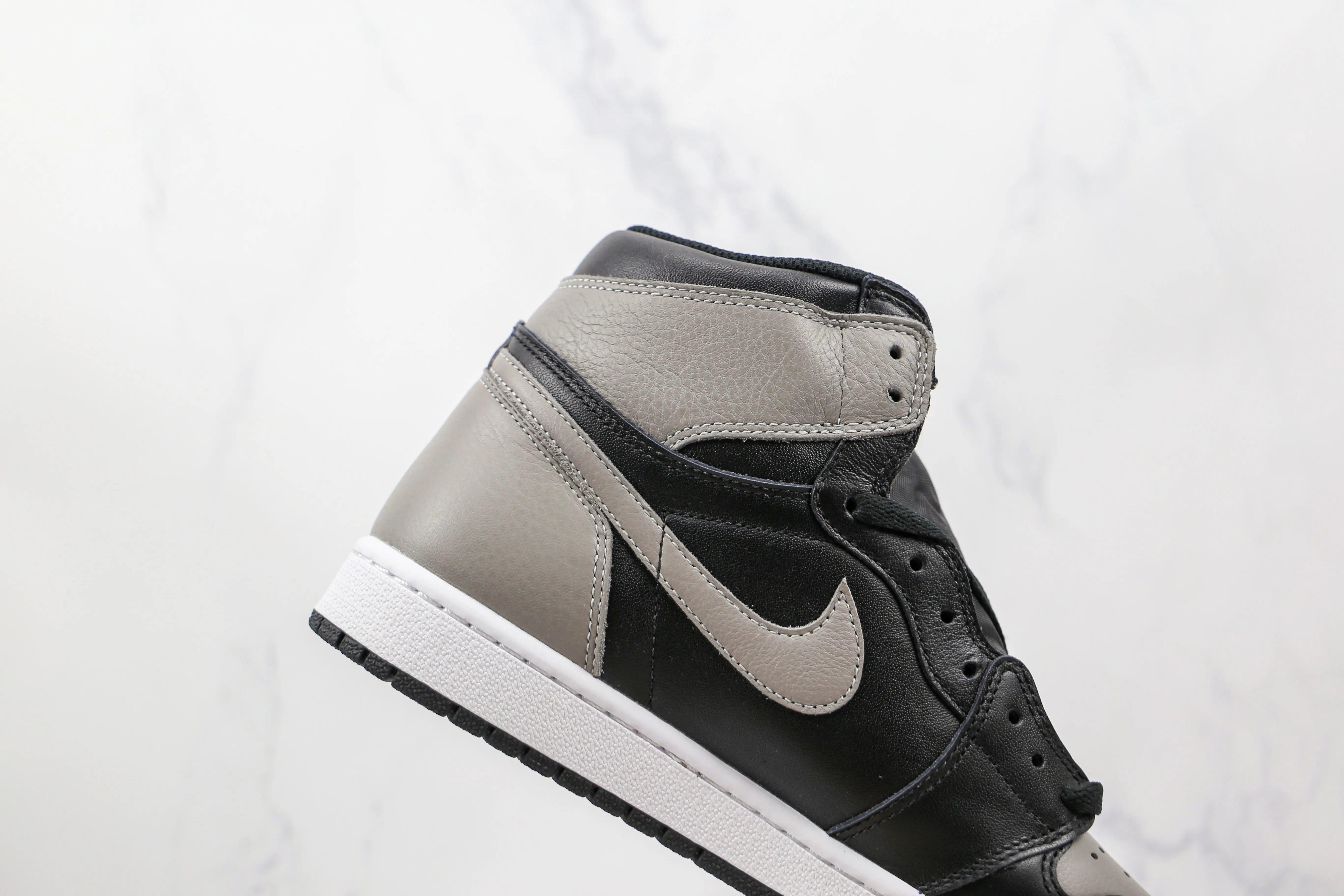 Custom Black Grey Jordan 1 High Q ( Customs And Box ), Jordan 1 Sneakers - sneakerhillcom