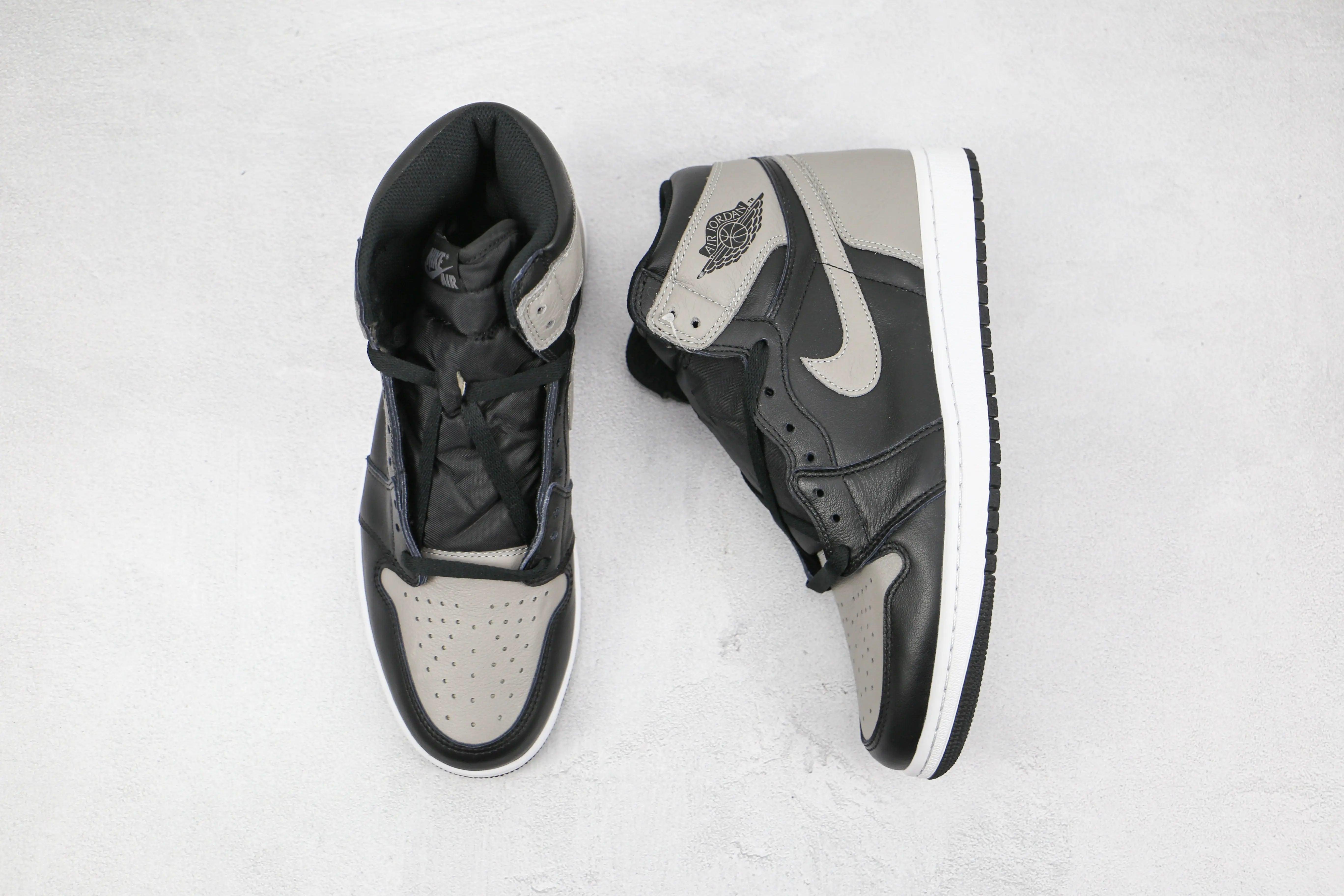 Custom Black Grey Jordan 1 High Q ( Customs And Box ), Jordan 1 Sneakers - sneakerhillcom
