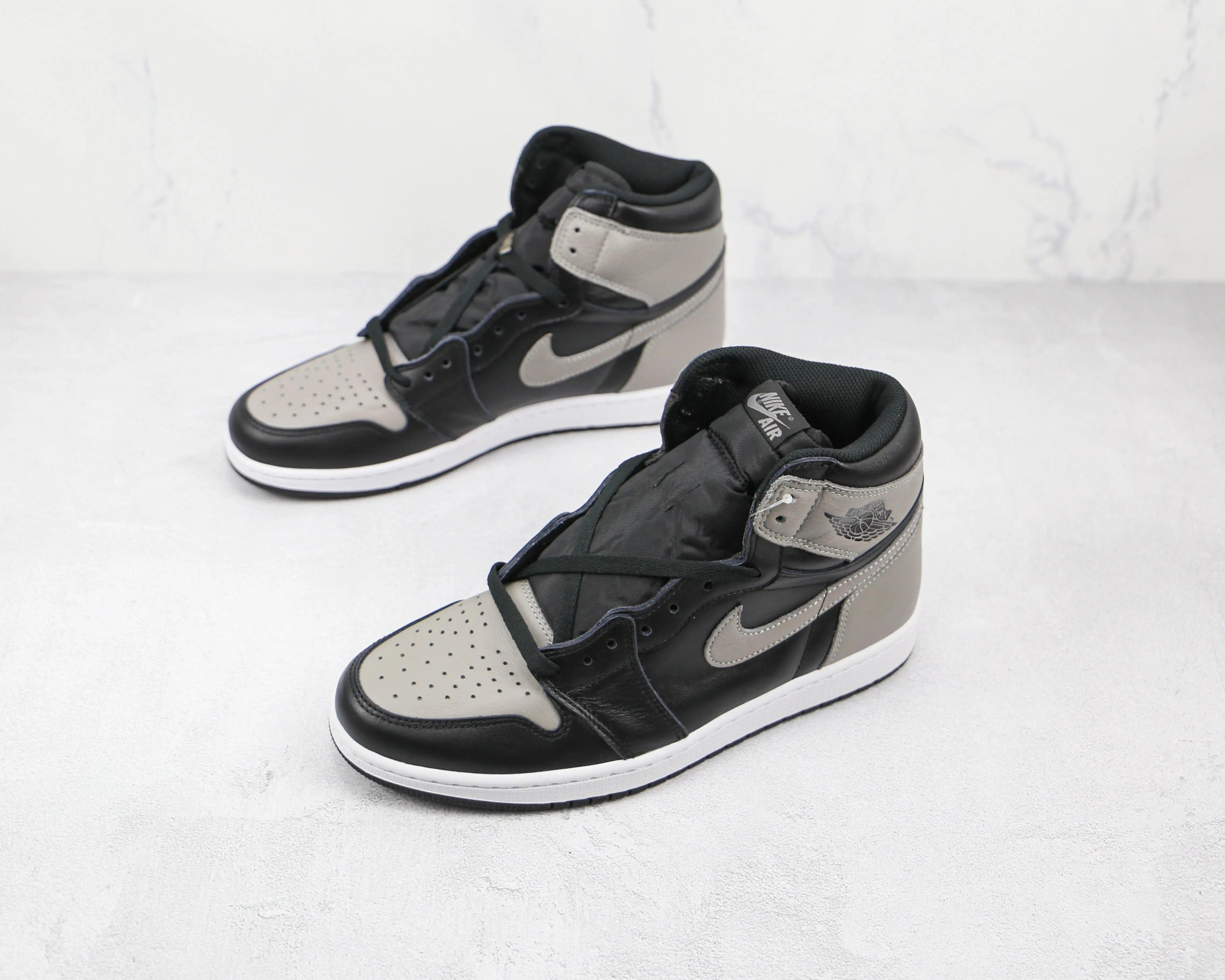 Custom Black Grey Jordan 1 High Q ( Customs And Box ), Jordan 1 Sneakers luxurysteps