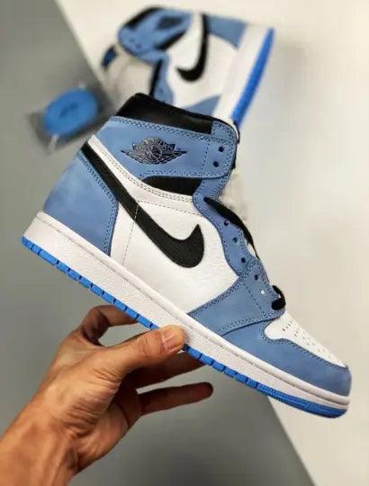 Custom Blue Black White Jordan 1 High Q ( Customs And Box ), Jordan 1 Sneakers Active luxurysteps