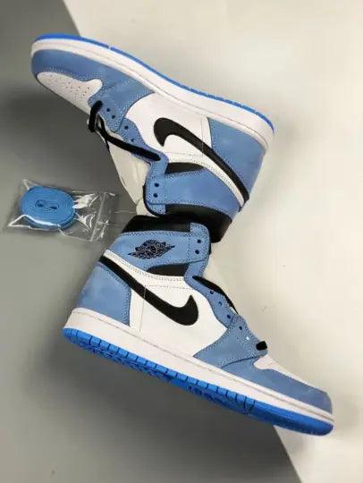 Custom Blue Black White Jordan 1 High Q ( Customs And Box ), Jordan 1 Sneakers Active luxurysteps