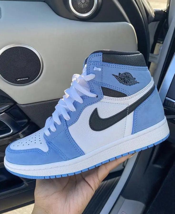 Custom Blue Black White Jordan 1 High Q ( Customs And Box ), Jordan 1 Sneakers Active luxurysteps