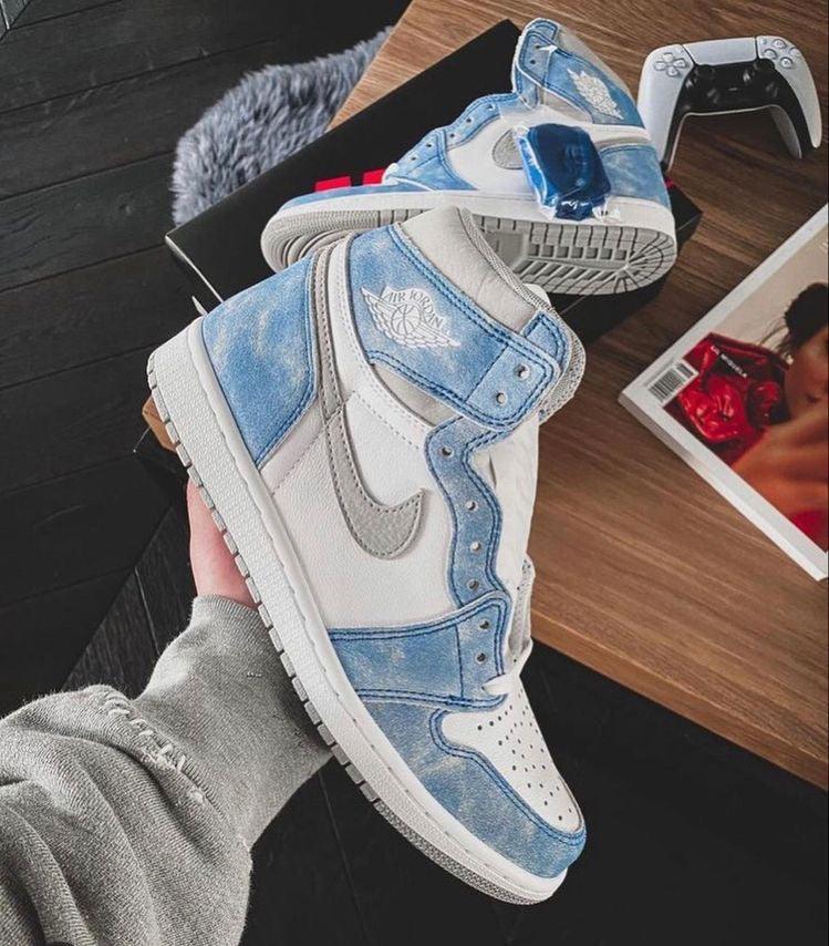 Custom Blue White Jordan 1 High Q - sneakerhillcom