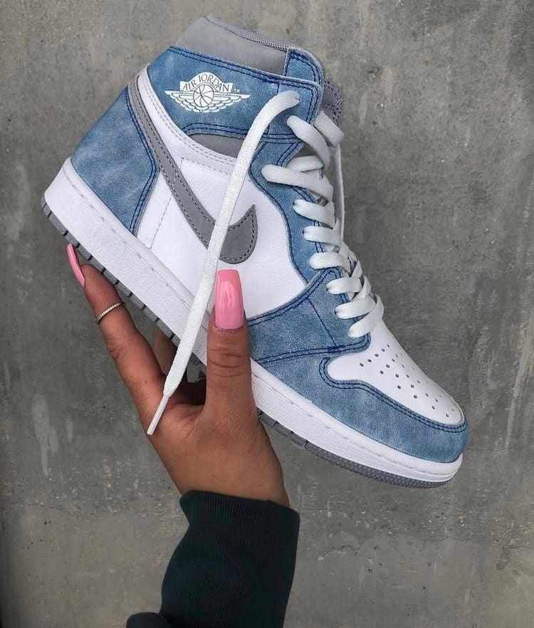 Custom Blue White Jordan 1 High Q - sneakerhillcom
