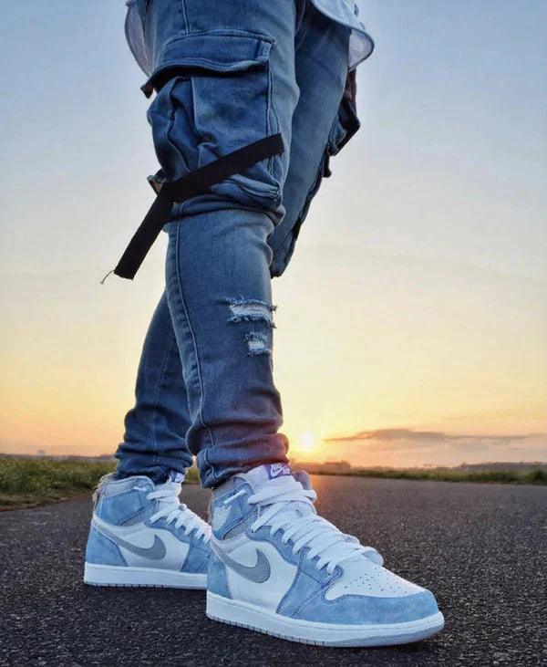 Custom Blue White Jordan 1 High Q - sneakerhillcom