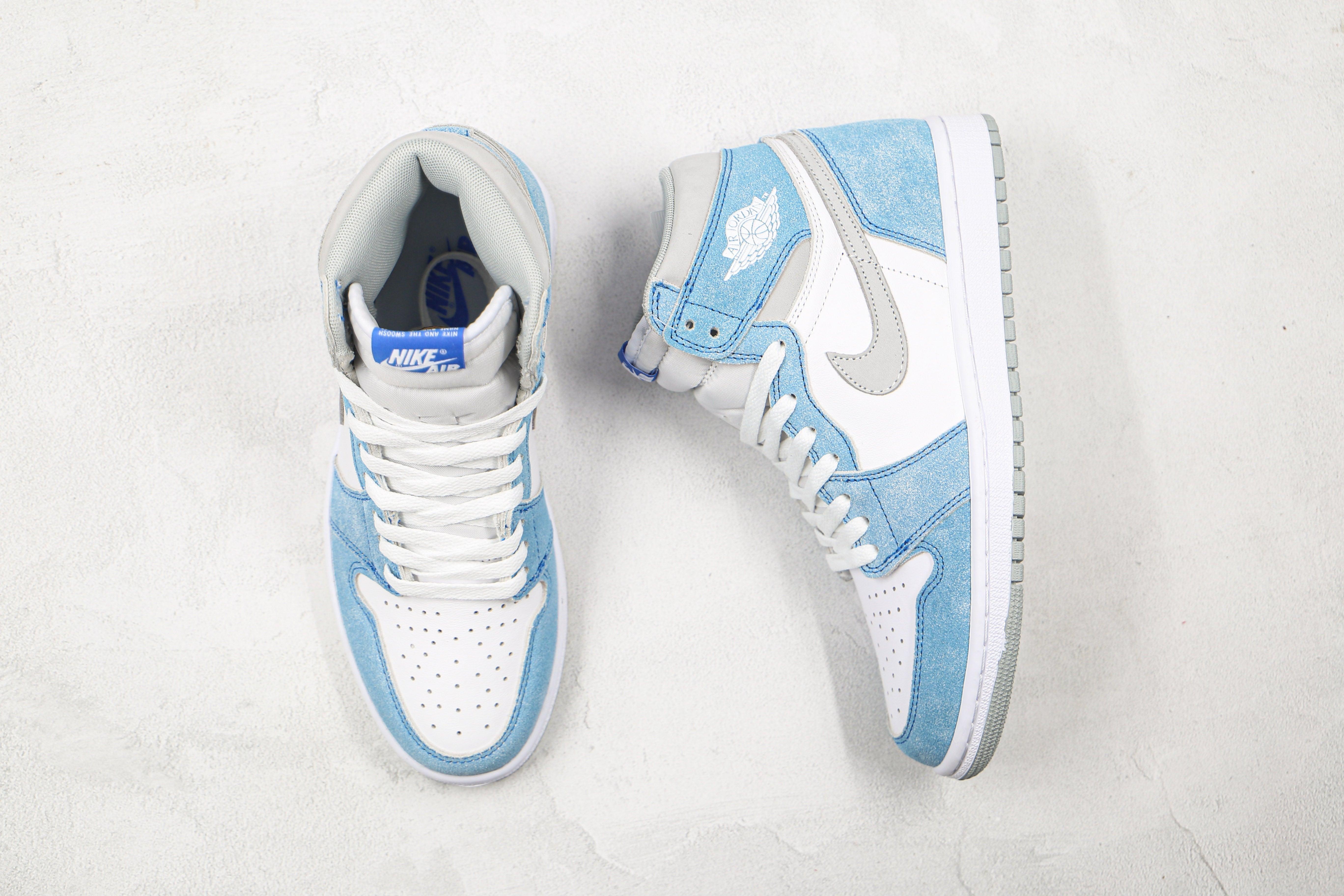 Custom Blue White Jordan 1 High Q - sneakerhillcom