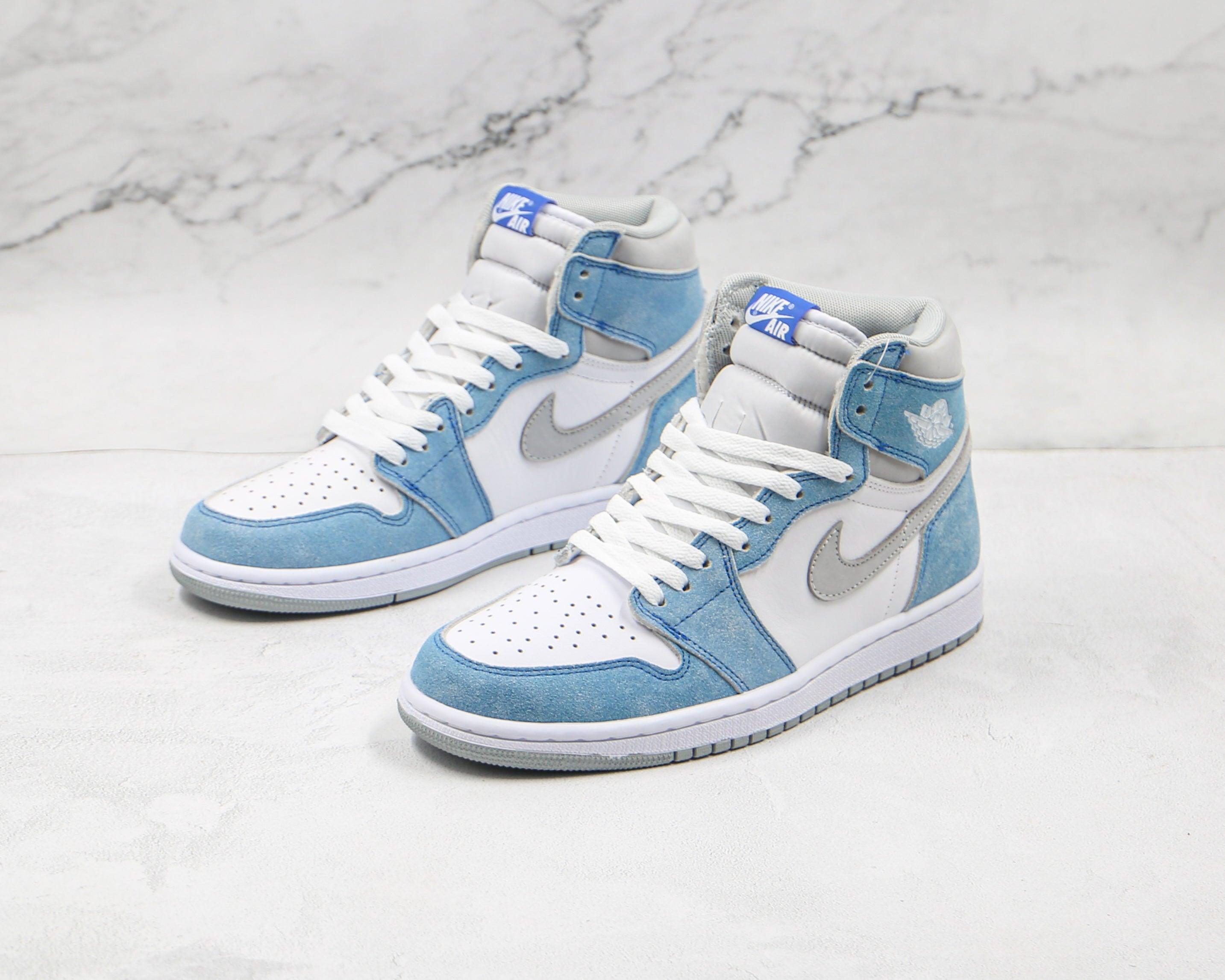 Custom Blue White Jordan 1 High Q - sneakerhillcom