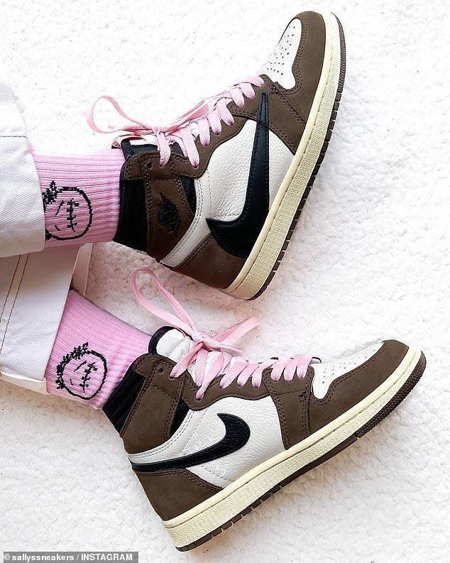 Custom Brown T-Scott x Fragment x Air Jordan 1 High Q ( Customs And Box ), Jordan 1 Sneakers Active CACTUS JACK - sneakerhillcom