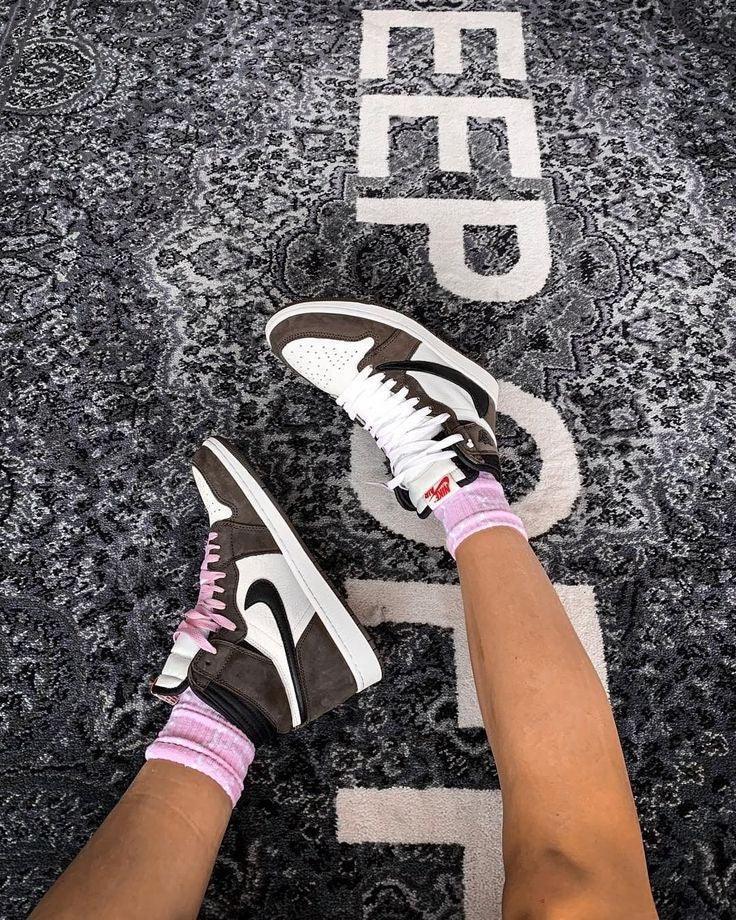 Custom Brown T-Scott x Fragment x Air Jordan 1 High Q ( Customs And Box ), Jordan 1 Sneakers Active CACTUS JACK - sneakerhillcom