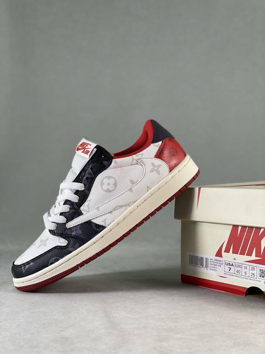 Custom Fragment x TS x Air Jordan 1 Low DM7866-318 - sneakerhillcom
