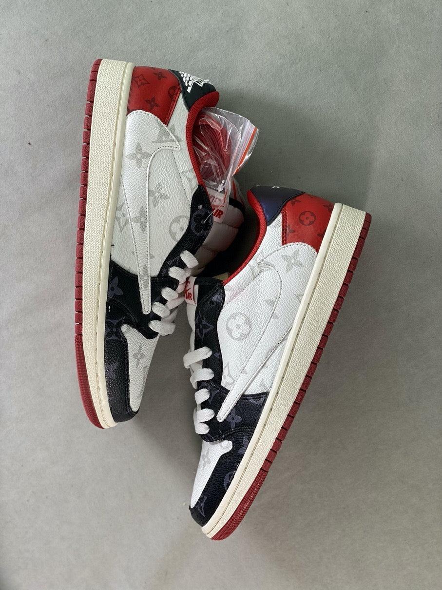 Custom Fragment x TS x Air Jordan 1 Low DM7866-318 - sneakerhillcom