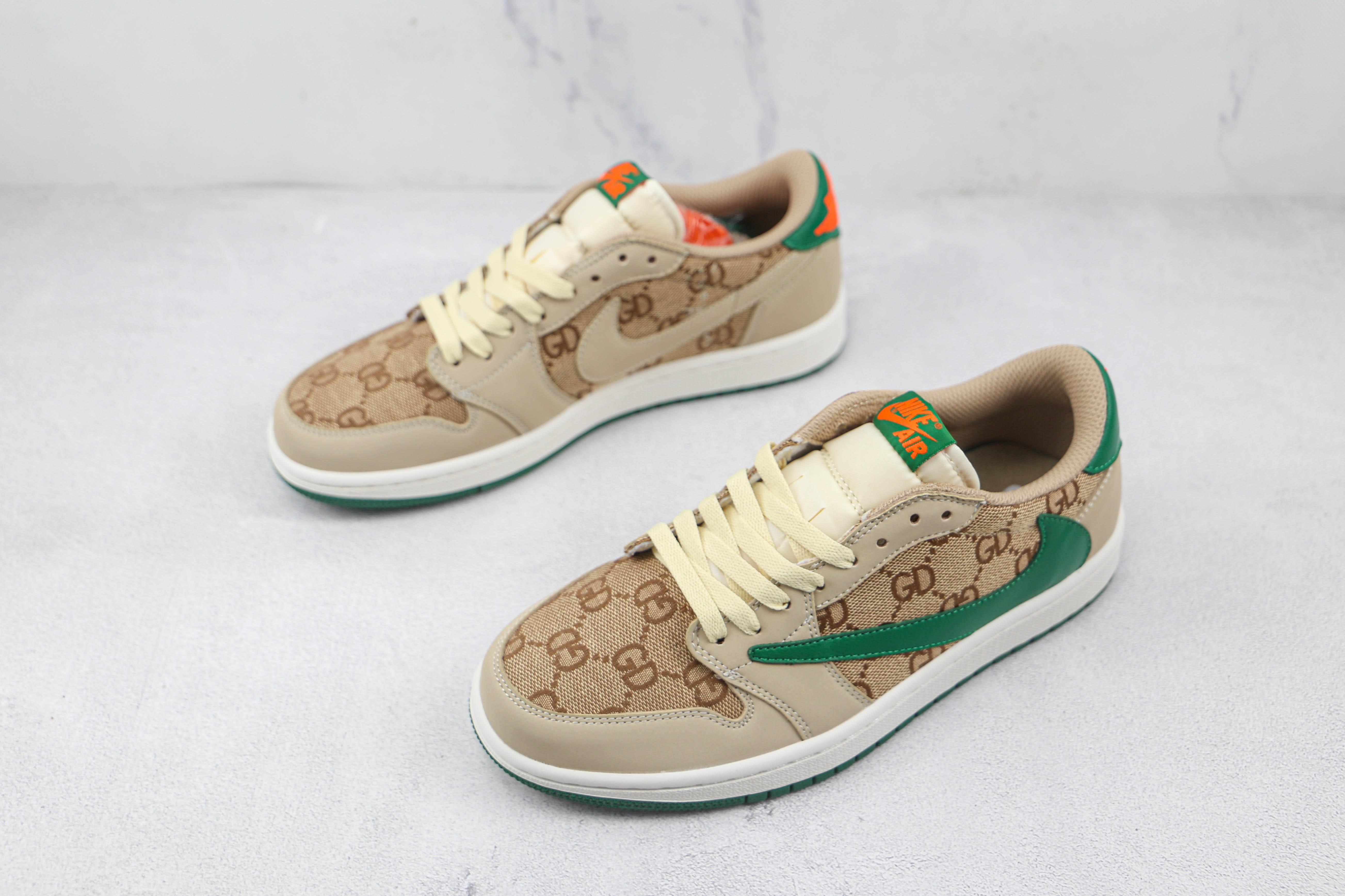 Custom Fragment x Travis Scott x Air Jordan 1 Low GG TS - sneakerhillcom