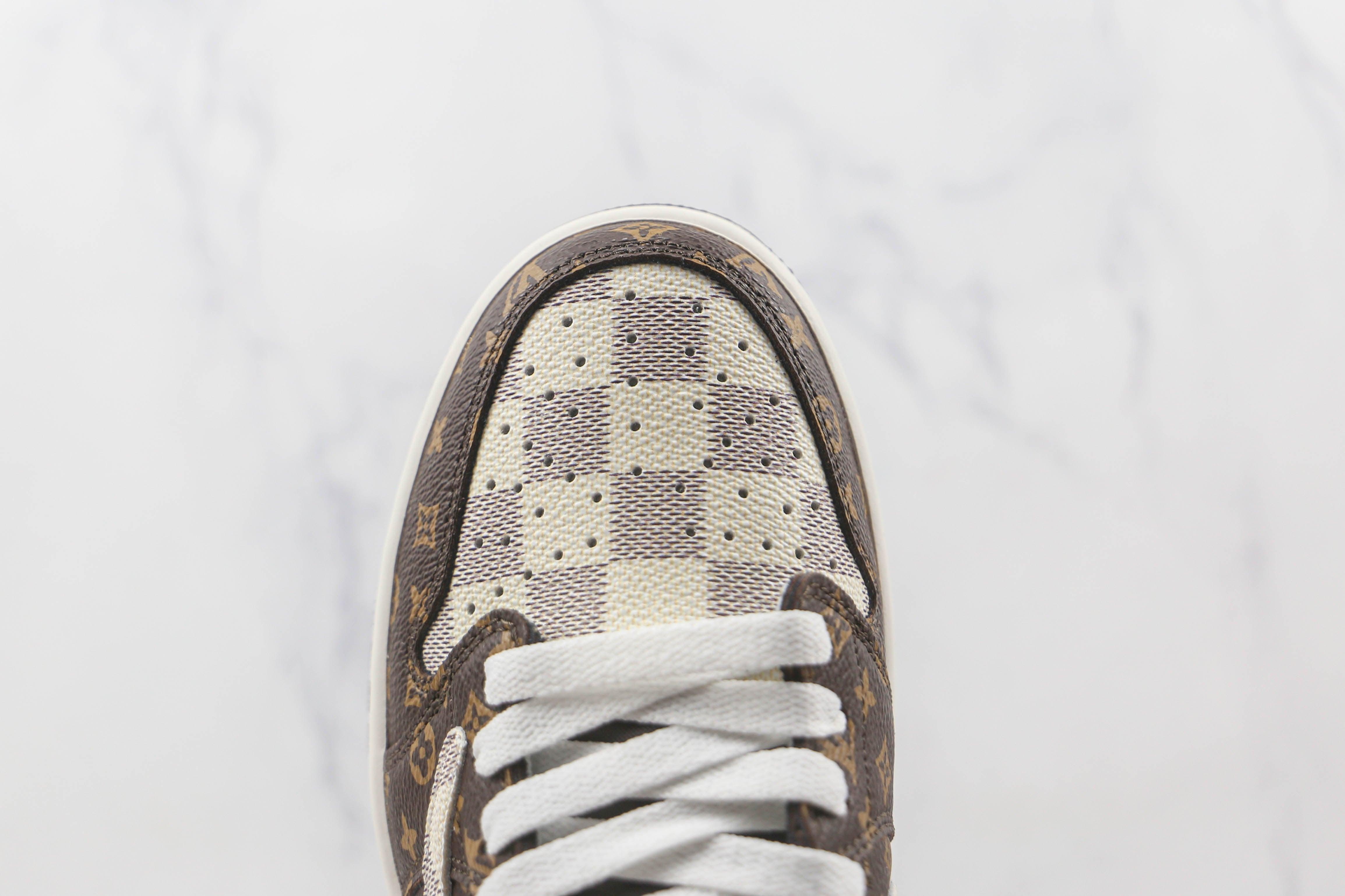 Custom Fragment x Travis Scott x Air Jordan 1 Low LV DM7866 216 - sneakerhillcom