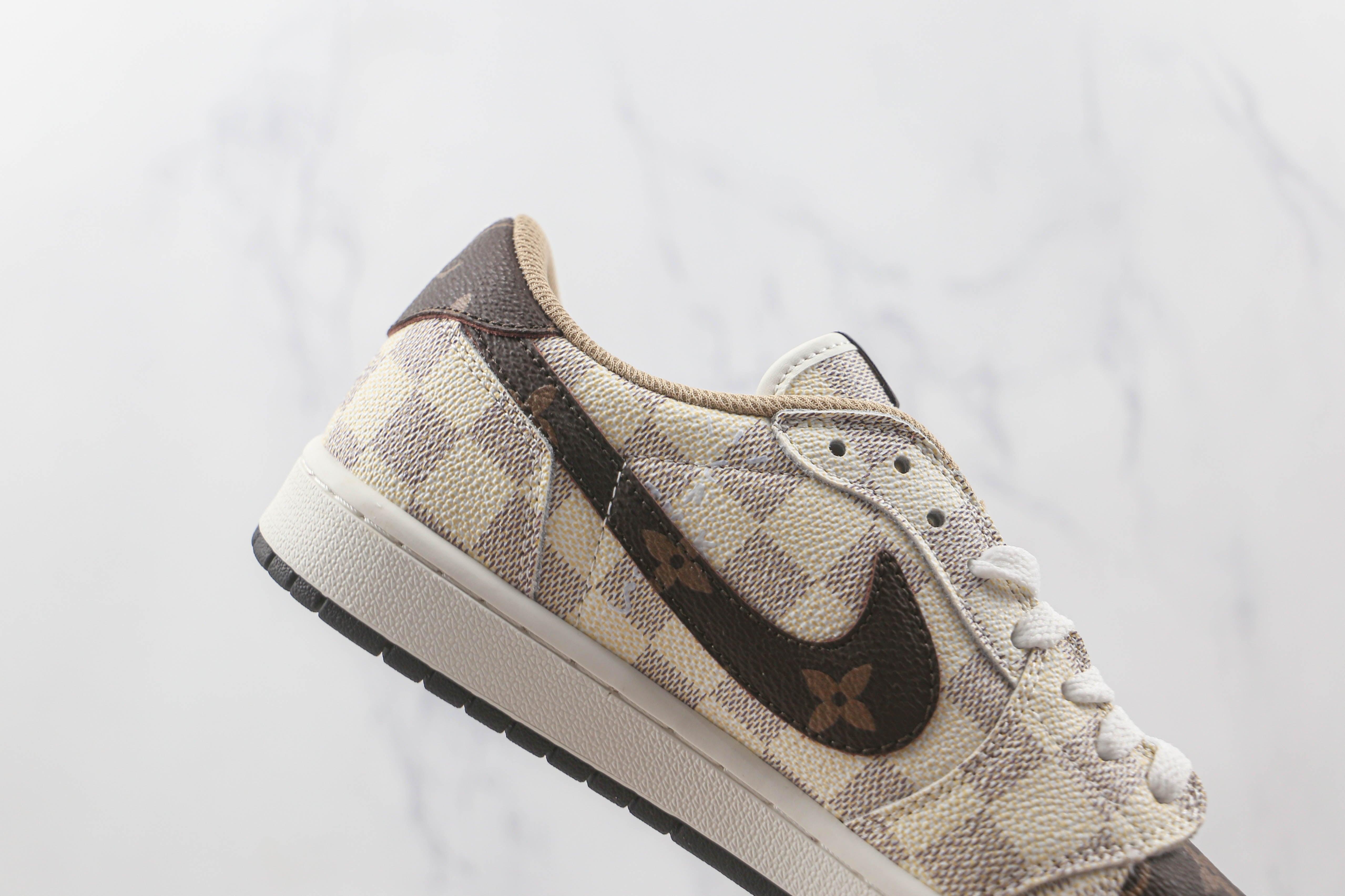 Custom Fragment x Travis Scott x Air Jordan 1 Low LV - sneakerhillcom