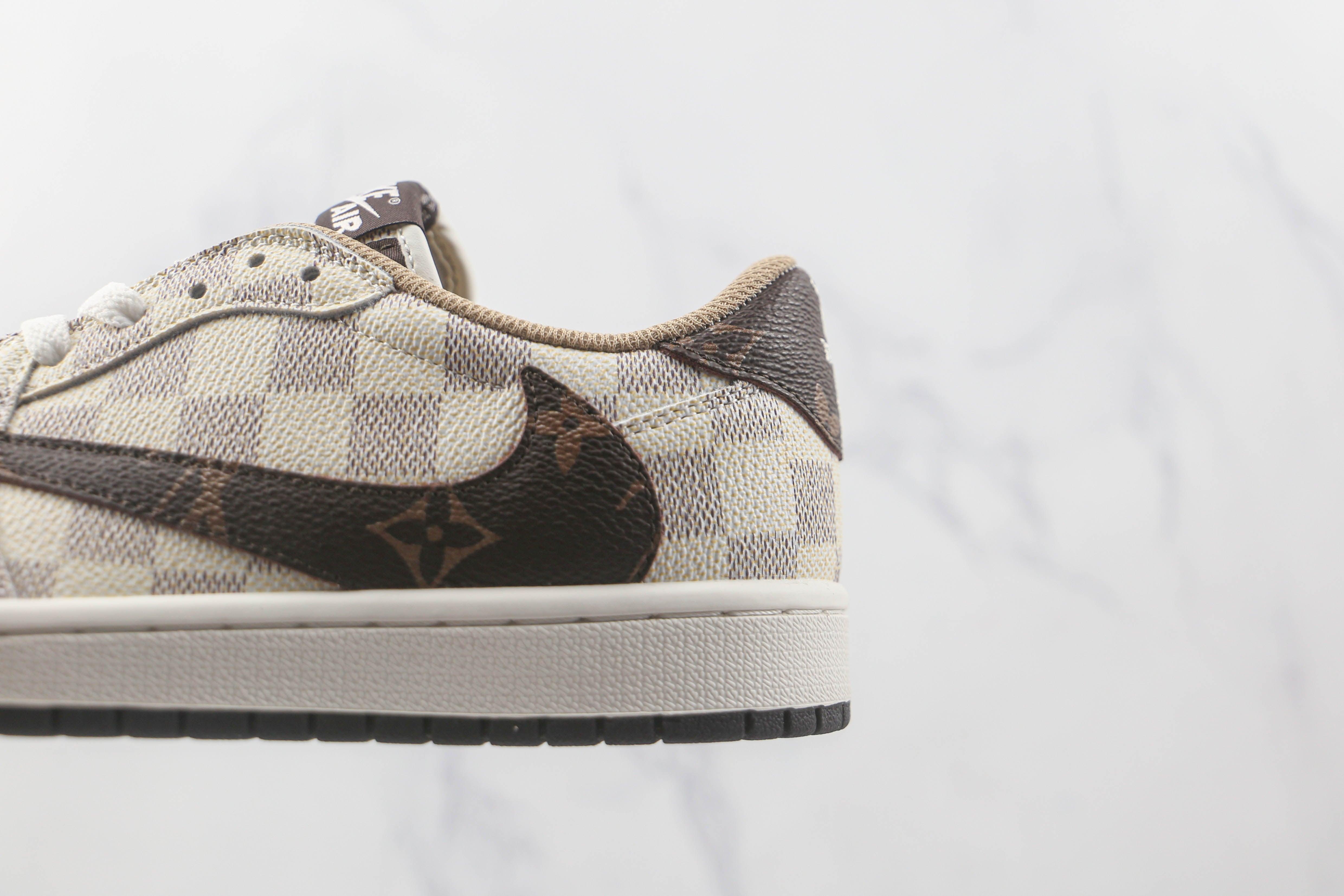 Custom Fragment x Travis Scott x Air Jordan 1 Low LV - sneakerhillcom