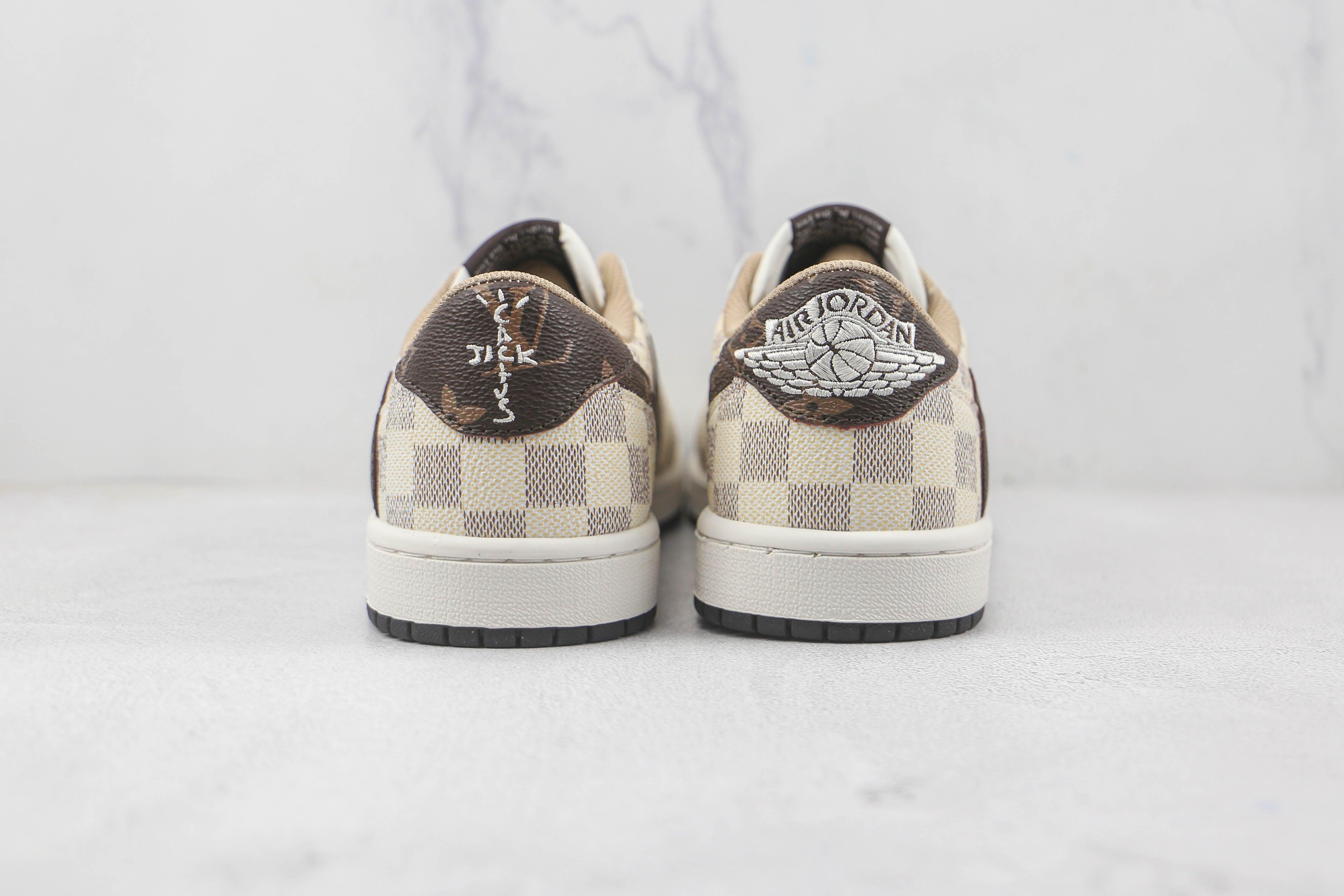 Custom Fragment x Travis Scott x Air Jordan 1 Low LV - sneakerhillcom