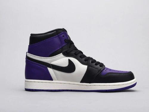 Custom - Jordan 1 High Q AJ1 Purple Toe UNISEX ( Customs And Box ), Jordan 1 Sneakers FREE SHIPPING - sneakerhillcom