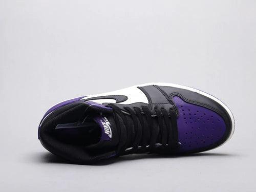 Custom - Jordan 1 High Q AJ1 Purple Toe UNISEX ( Customs And Box ), Jordan 1 Sneakers FREE SHIPPING - sneakerhillcom