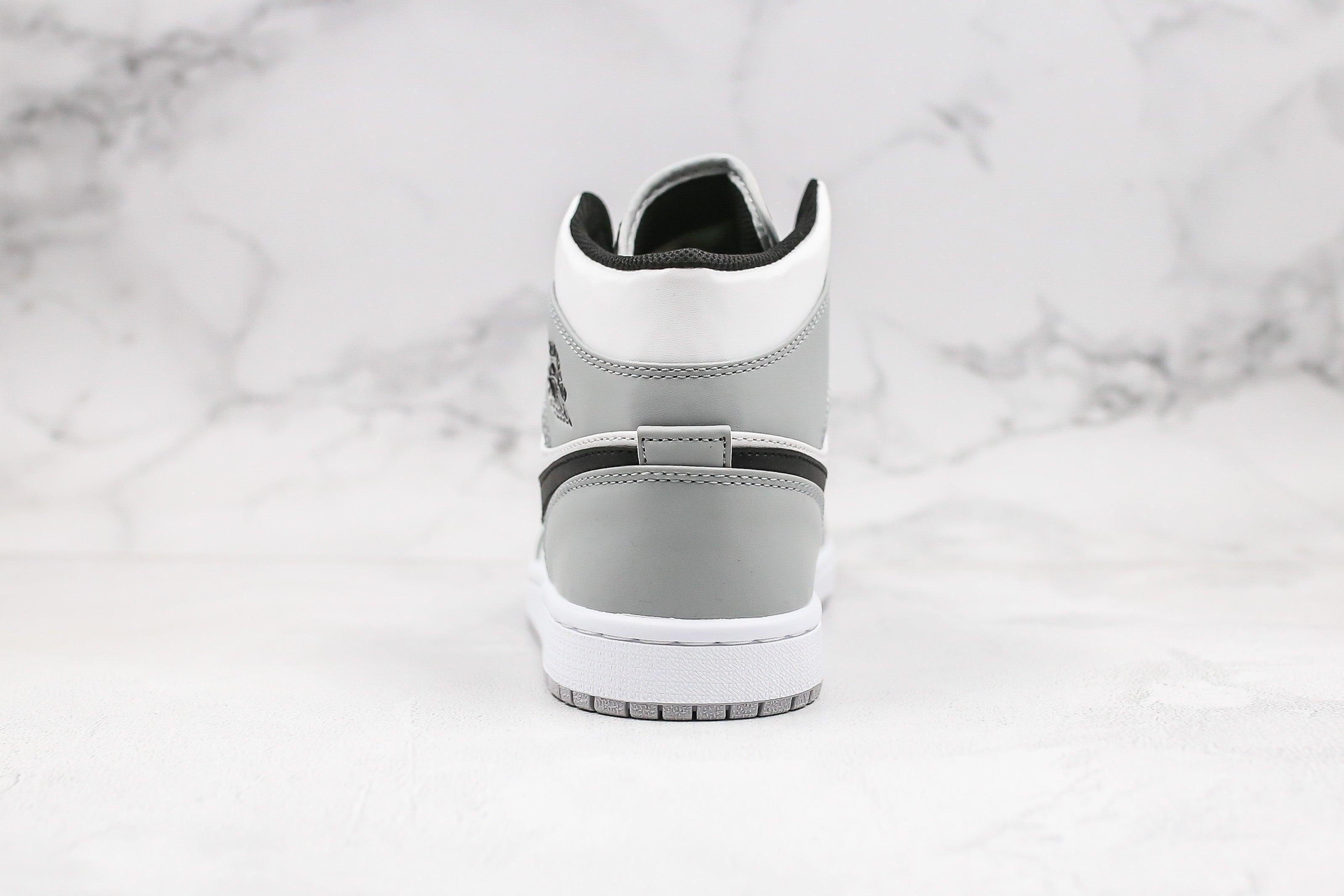 Custom Jordan 1 Mid Light Smoke Grey High Q - sneakerhillcom