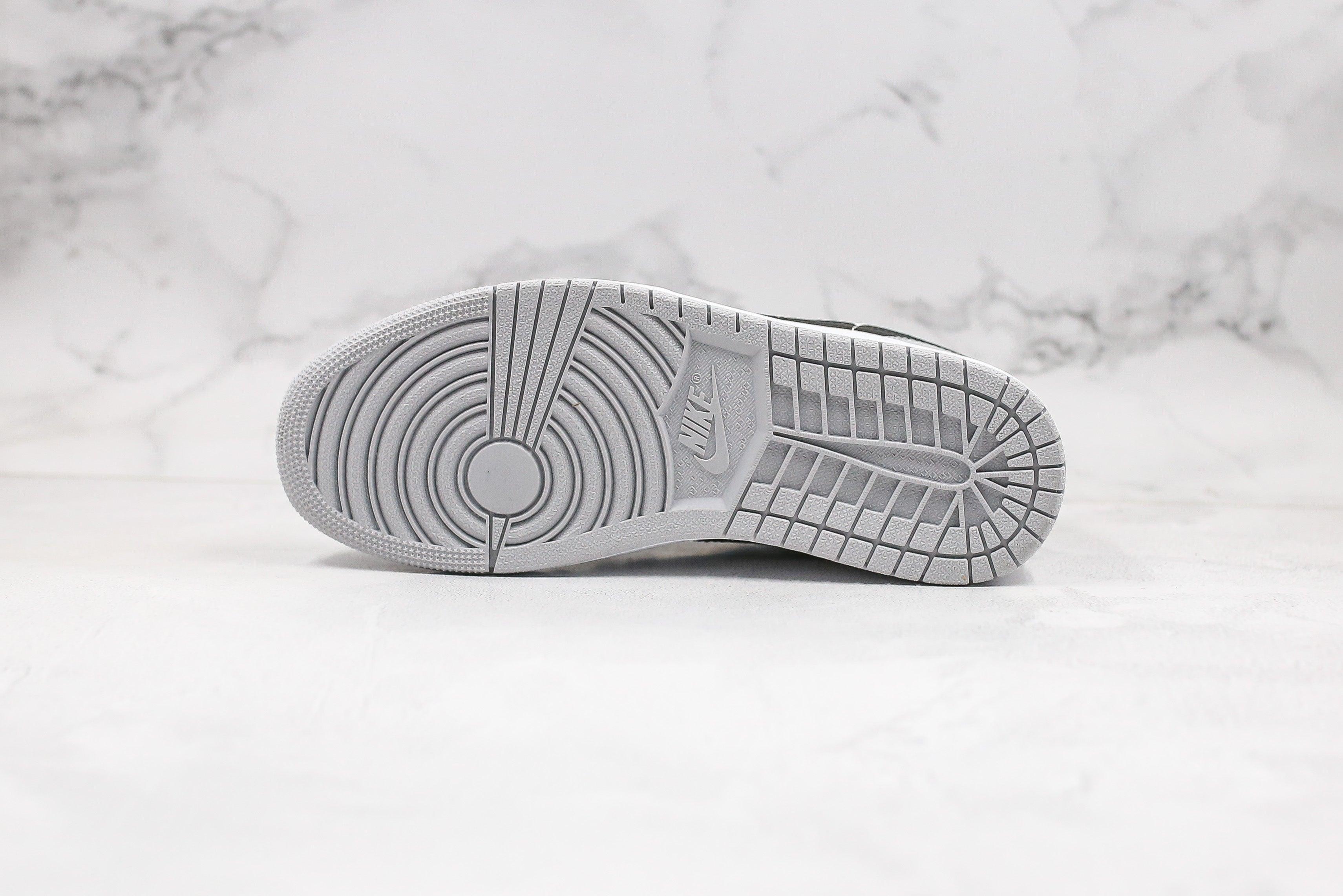 Custom Jordan 1 Mid Light Smoke Grey High Q - sneakerhillcom