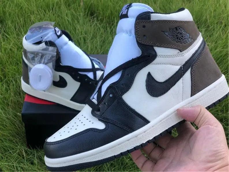 Custom Jordan 1 Retro High Dark Mocha High Q - sneakerhillcom