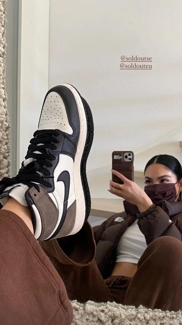Custom Jordan 1 Retro High Dark Mocha High Q - sneakerhillcom