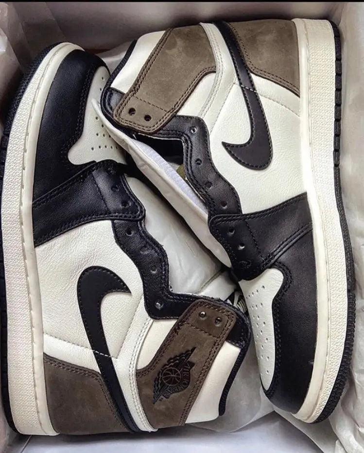 Custom Jordan 1 Retro High Dark Mocha High Q - sneakerhillcom