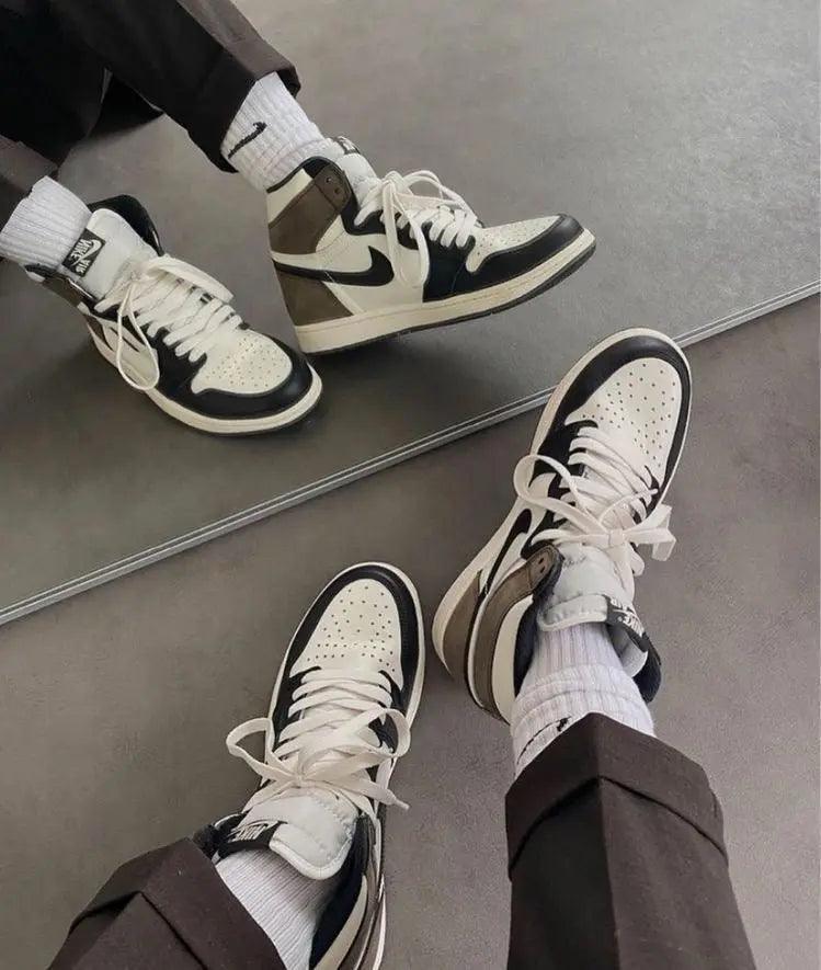 Custom Jordan 1 Retro High Dark Mocha High Q - sneakerhillcom