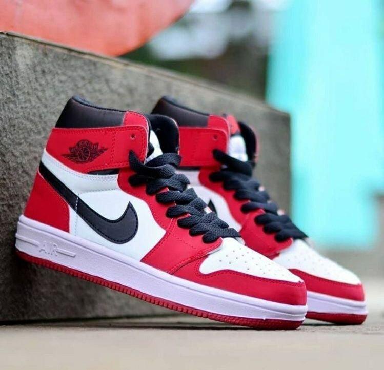 Custom RED Black White Jordan 1 CHICAGO High Q - sneakerhillcom