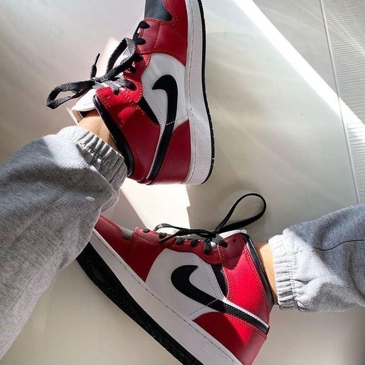 Custom RED Black White Jordan 1 CHICAGO High Q - sneakerhillcom