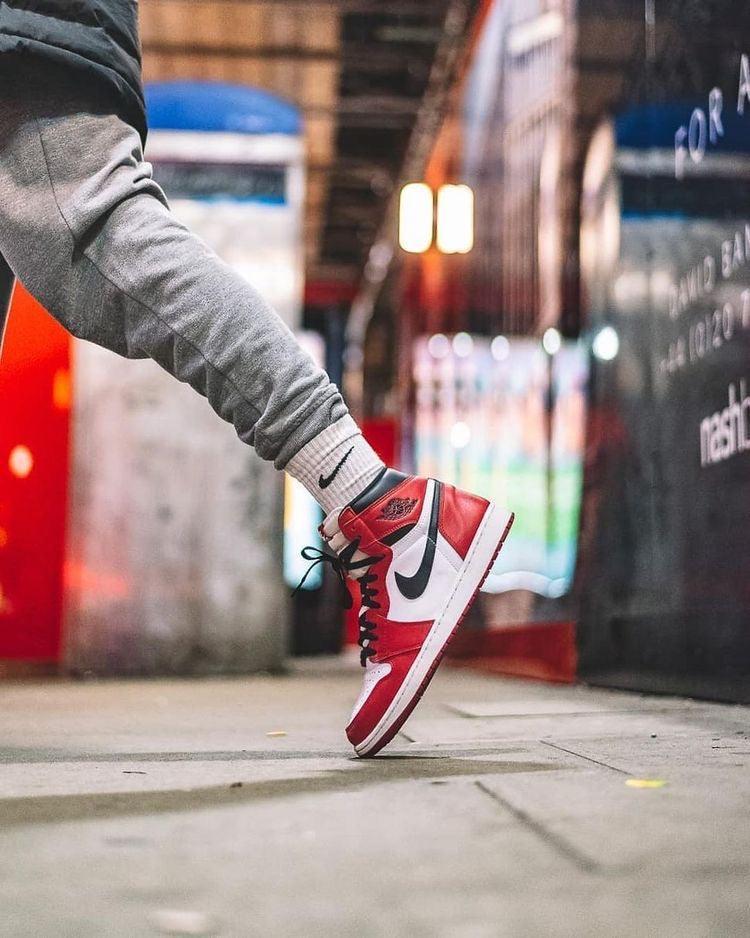 Custom RED Black White Jordan 1 CHICAGO Sneakerhill - sneakerhillcom