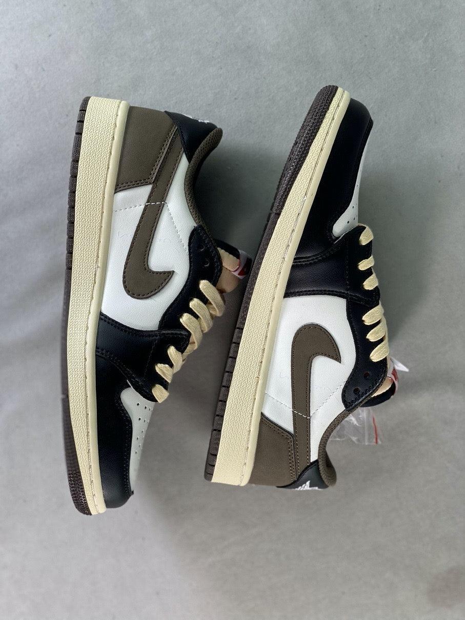 Custom Travis Scott × Air Jordan 1 Low OG “Reverse M CQ4277 105 - sneakerhillcom