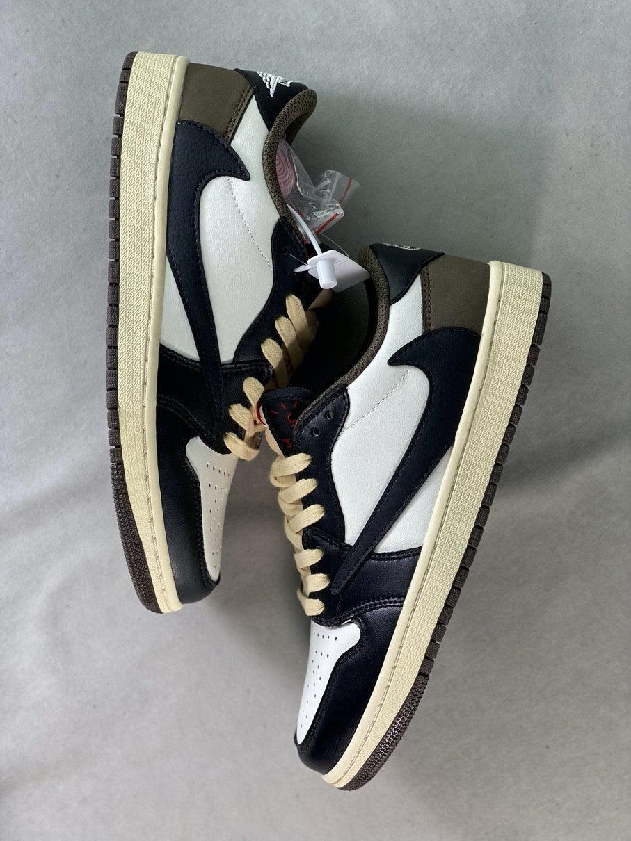 Custom Travis Scott × Air Jordan 1 Low OG “Reverse M CQ4277 105 - sneakerhillcom