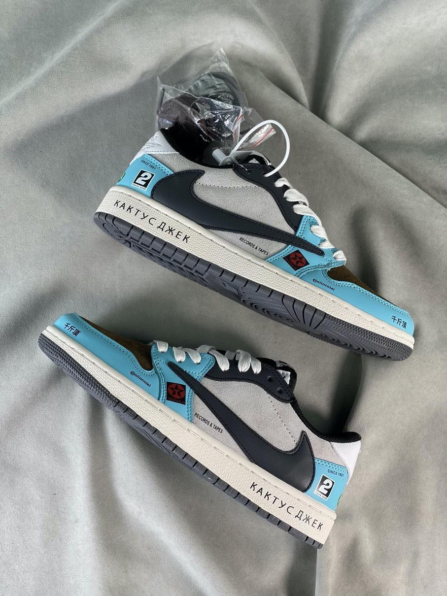 Custom Travis Scott x Air Jordan 1 Low OG SP 'JACKBOYS' DM7866-009 - sneakerhillcom