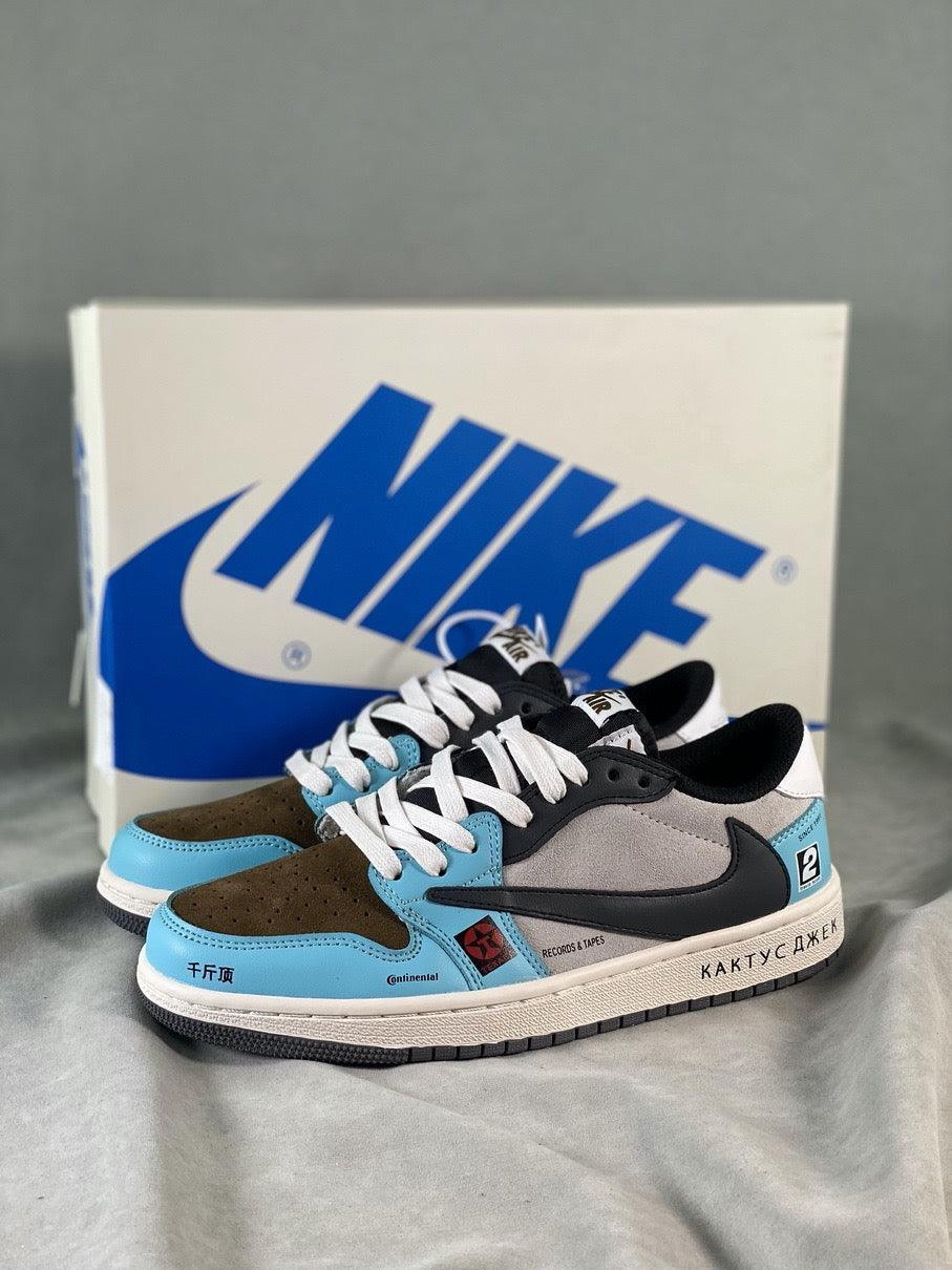 Custom Travis Scott x Air Jordan 1 Low OG SP 'JACKBOYS' DM7866-009 - sneakerhillcom