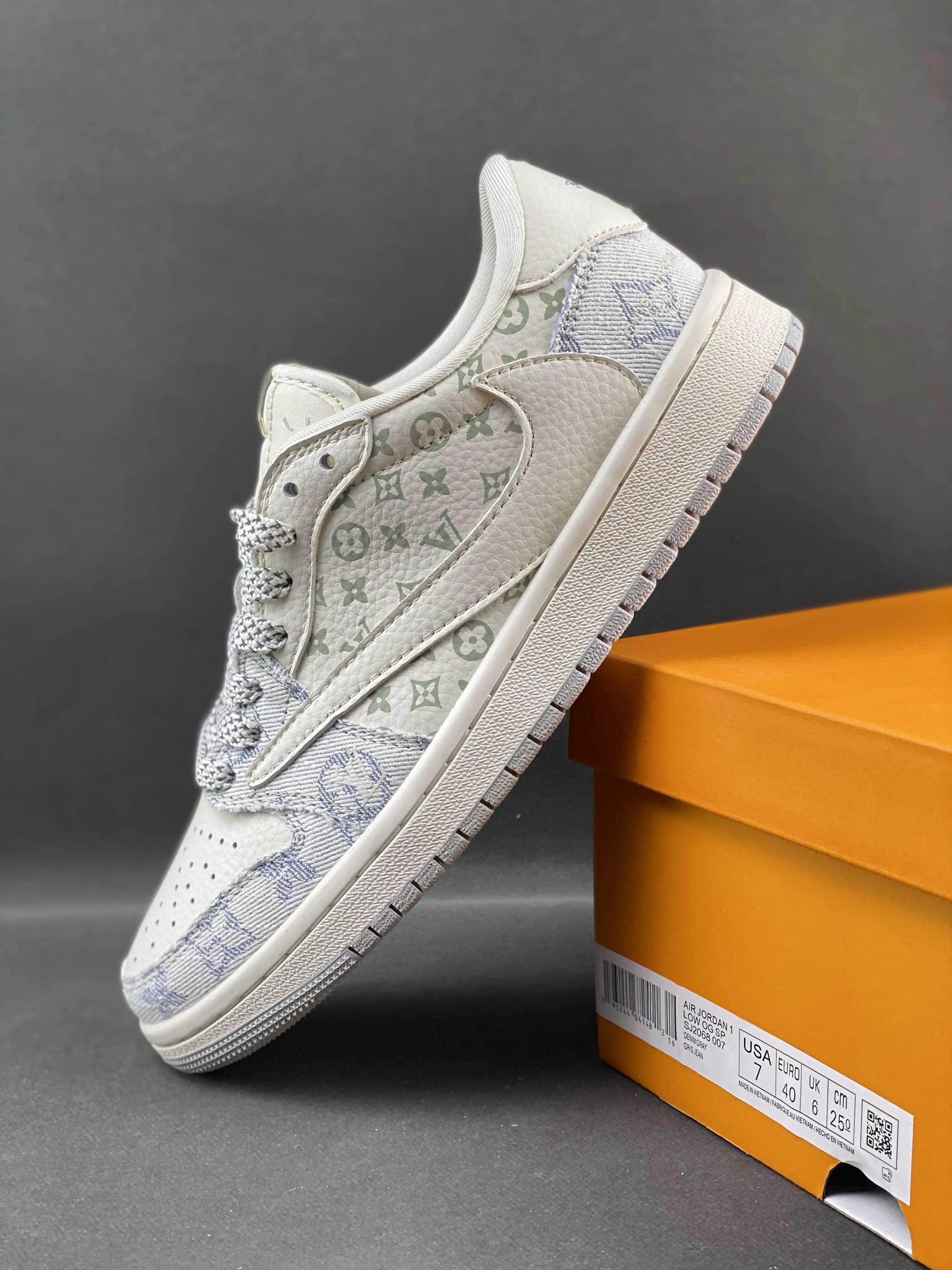 Custom Travis Scott x Air Jordan 1 x LV SJ2068-007 - sneakerhillcom