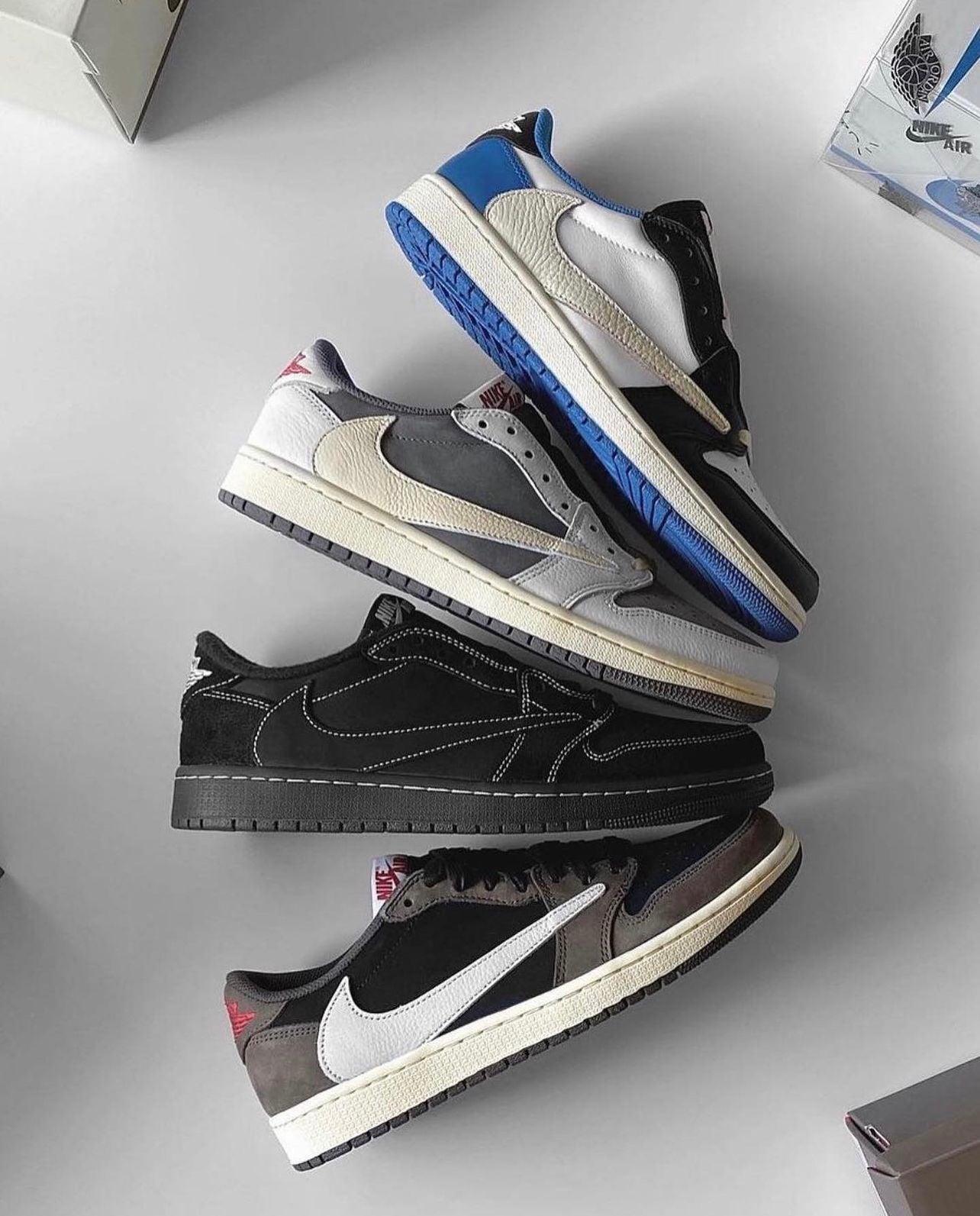 Custom Travis Scott x Fragment x Air Jordan 1 Low DM7866-001 - sneakerhillcom