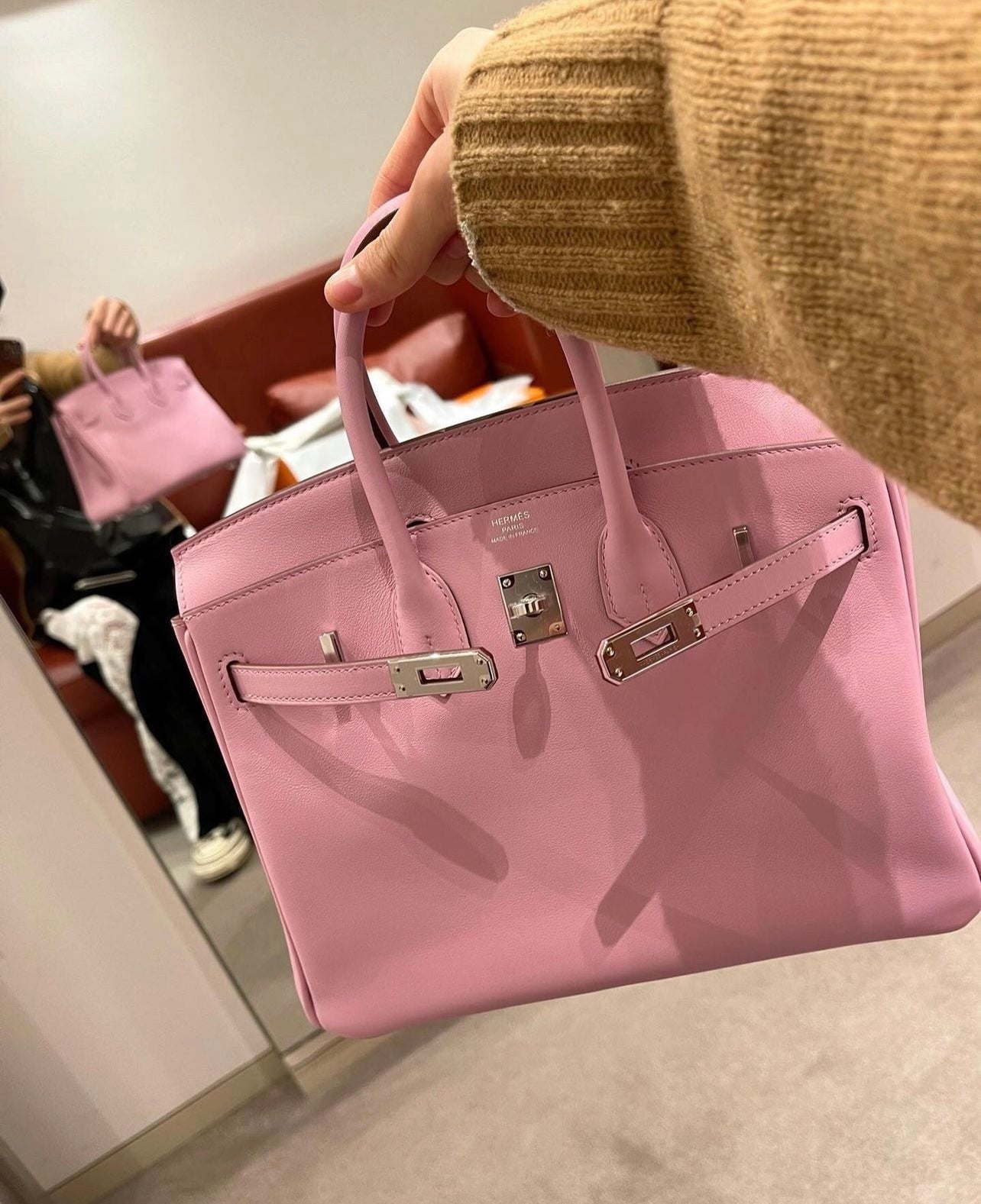 Birkin 35 Bubblegum Togo Palladium Hardware Kilta bags