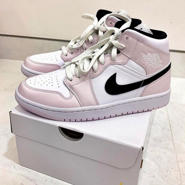 Custom Air Jordan 1 Pink Mid High Q - sneakerlandnet