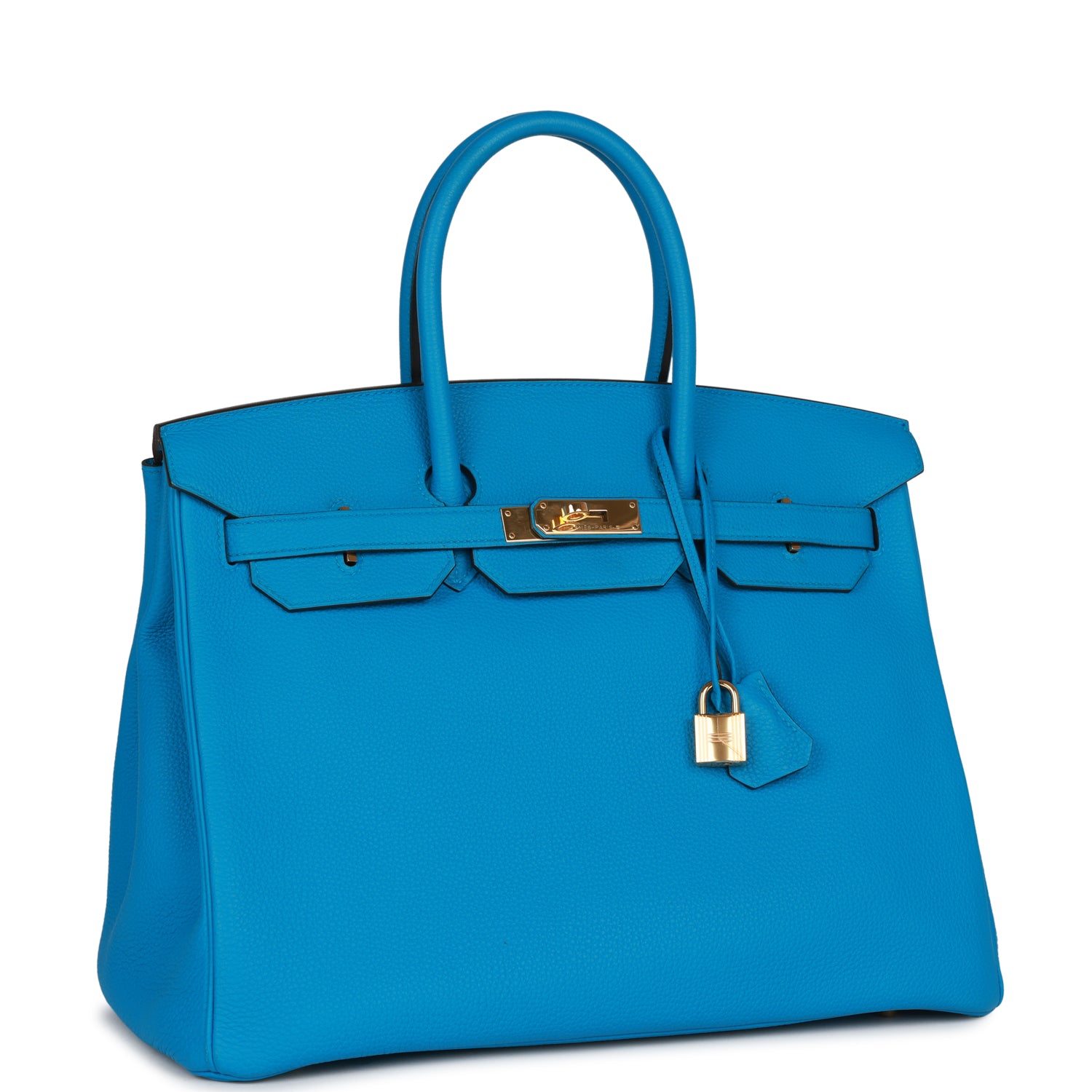 Birkin 35 Bleu Zanzibar Togo Gold Hardware Kilta bags