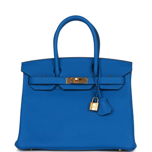 Birkin 30 Bleu Zellige Togo Gold Hardware Kilta bags