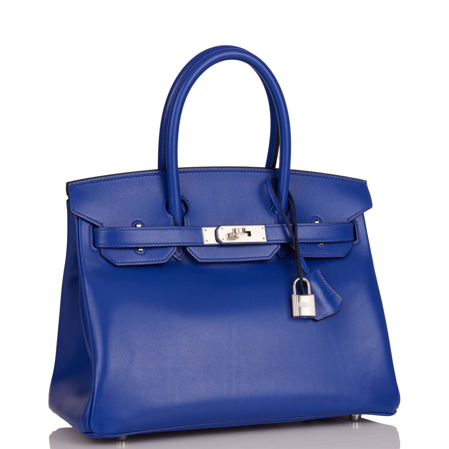 Birkin 30 Bleu Electric Tadelakt Palladium Hardware Kilta bags