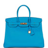 Birkin 35 Bleu Frida Epsom Gold Hardware Kilta bags