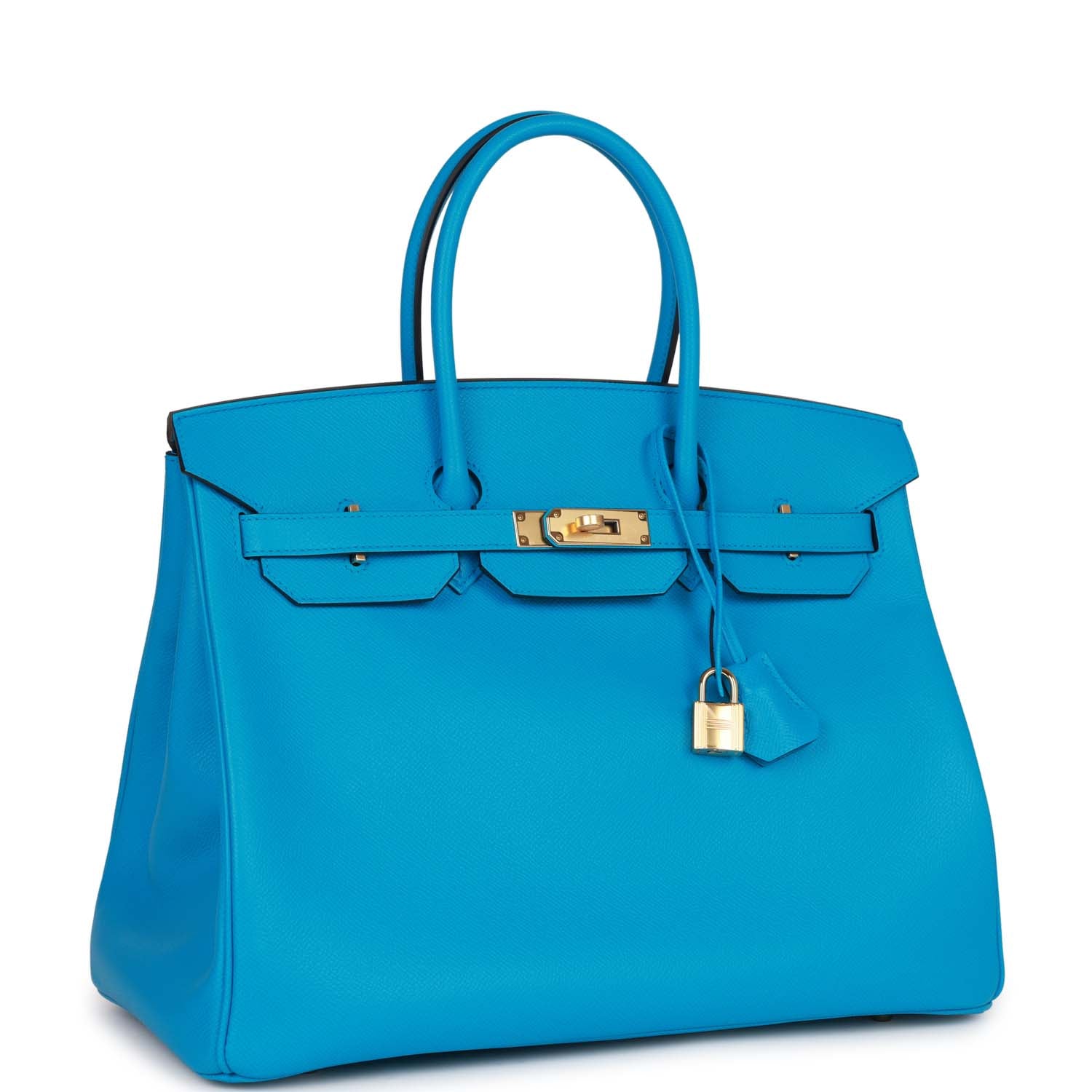 Birkin 35 Bleu Frida Epsom Gold Hardware Kilta bags