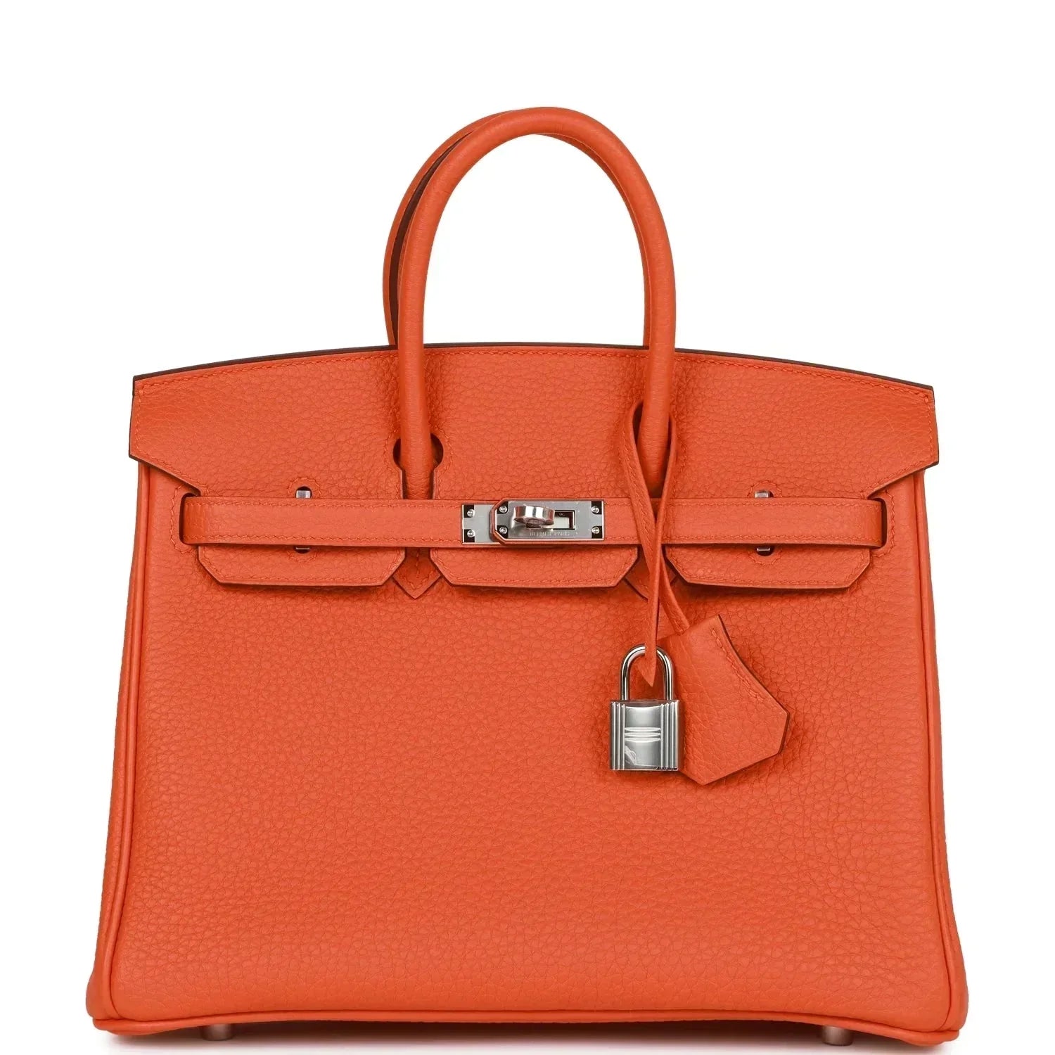 Birkin 25 Orange Togo Palladium Hardware Kilta bags