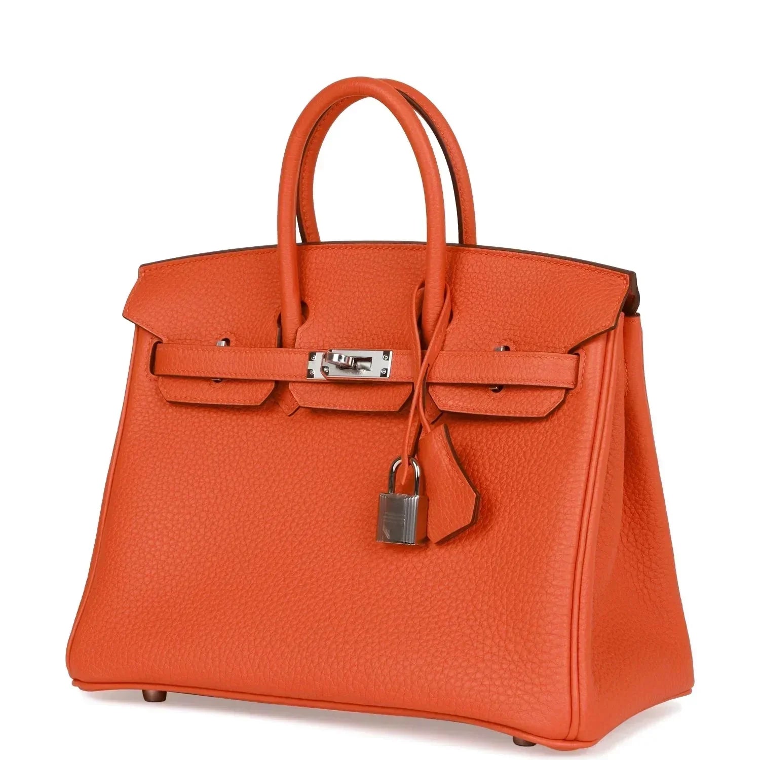 Birkin 25 Orange Togo Palladium Hardware Kilta bags