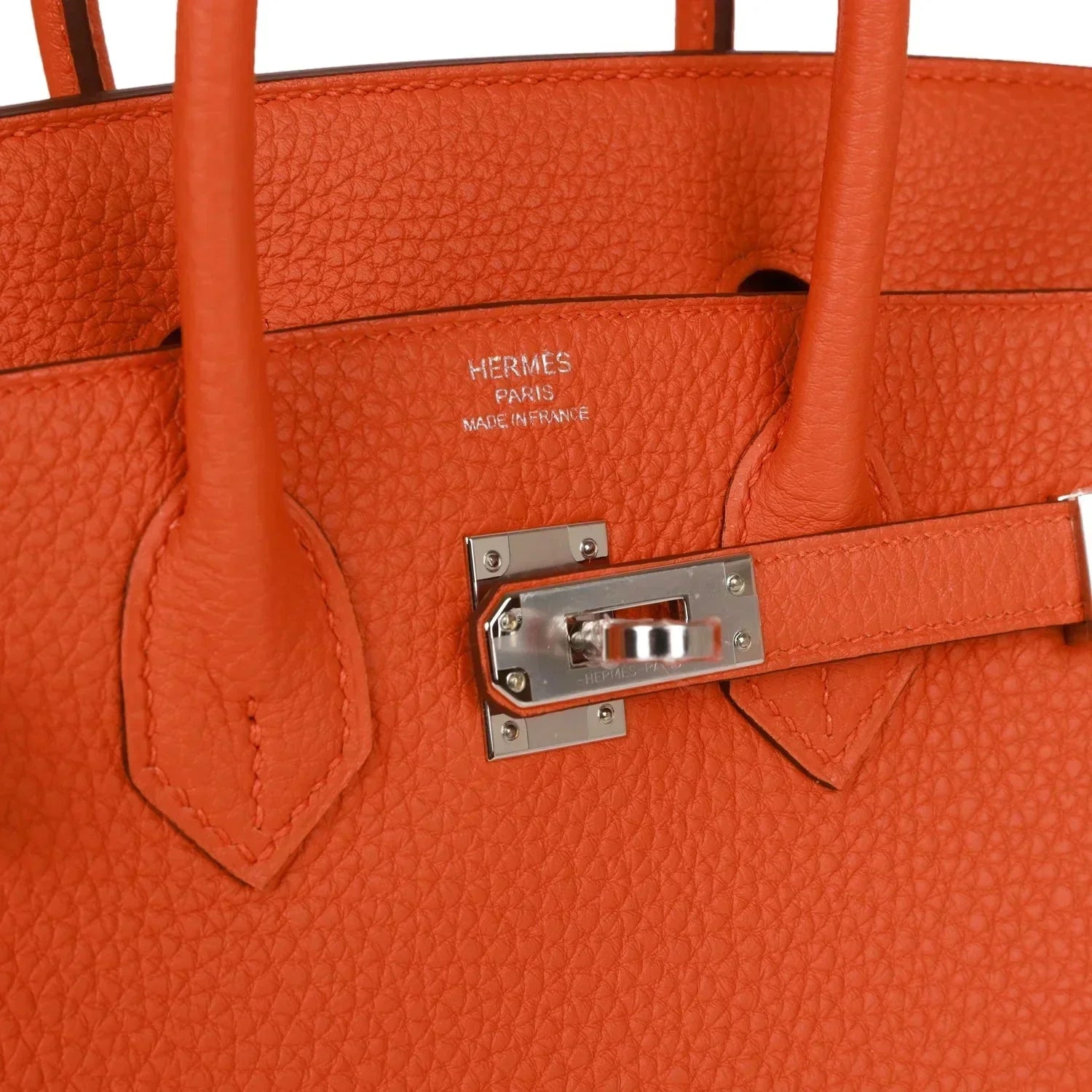 Birkin 25 Orange Togo Palladium Hardware Kilta bags