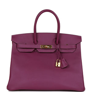 Birkin 35 Anemone Epsom Gold Hardware Kilta bags