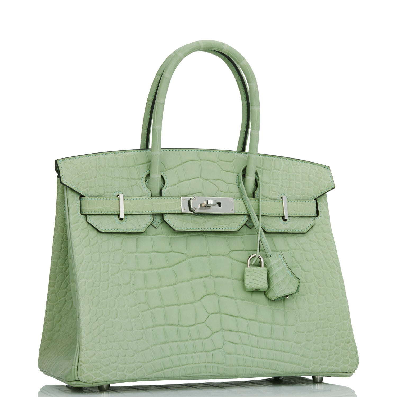 Birkin 30 Vert D'Eau Matte Alligator Palladium Hardware - sneakerlandnet