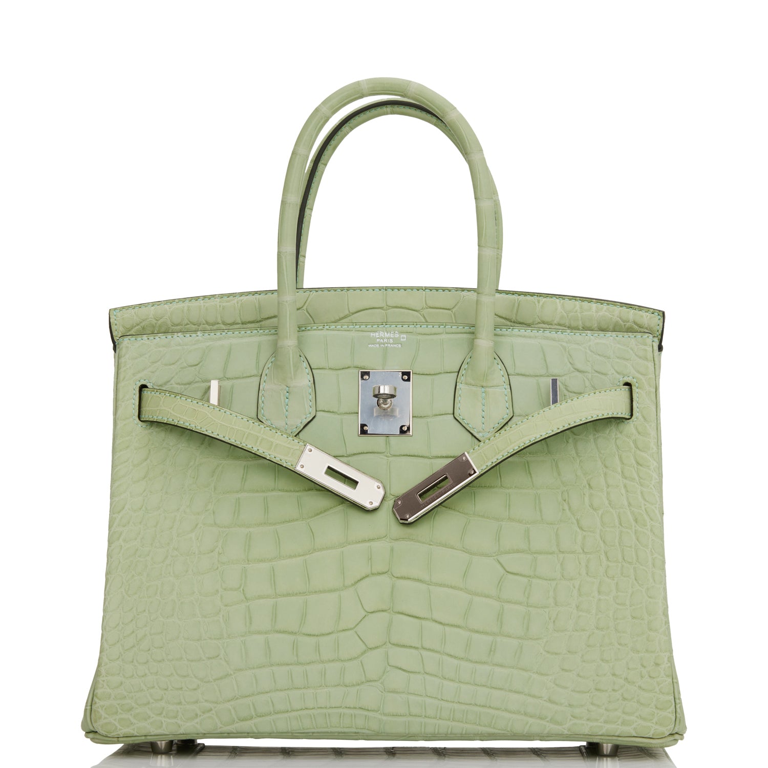 Birkin 30 Vert D'Eau Matte Alligator Palladium Hardware - sneakerlandnet